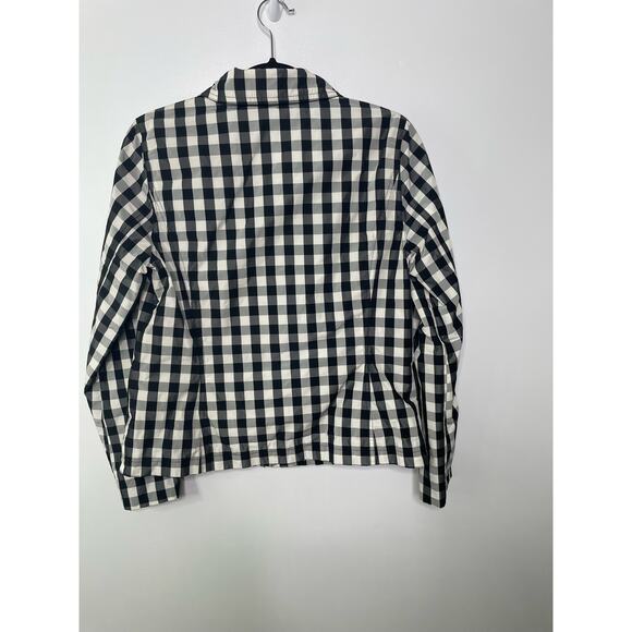 Lauren Ralph Lauren Jacket Check Windbreaker Coat Black White Plaid‎ M LRL - Picture 7 of 11